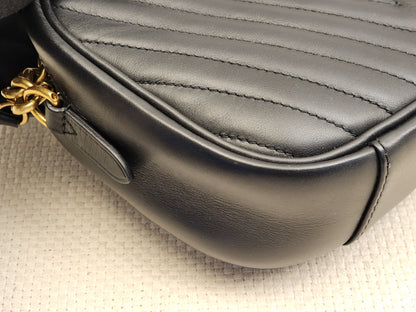 LV Black Calfskin Wave Camera Bag