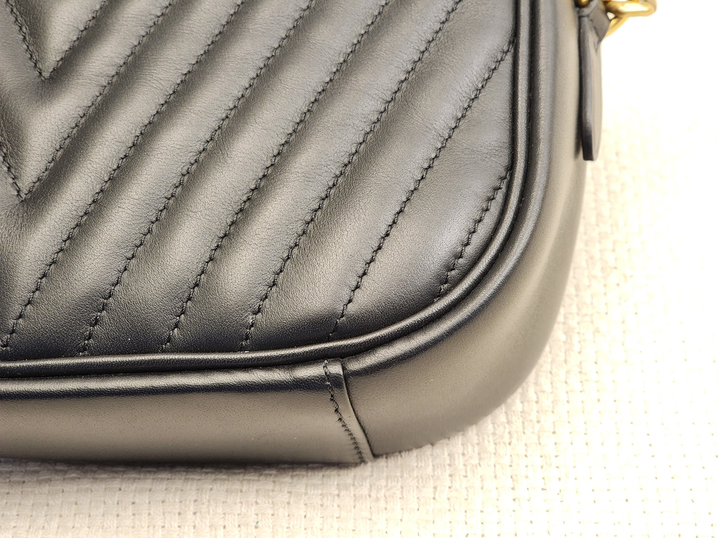 LV Black Calfskin Wave Camera Bag