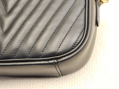 LV Black Calfskin Wave Camera Bag
