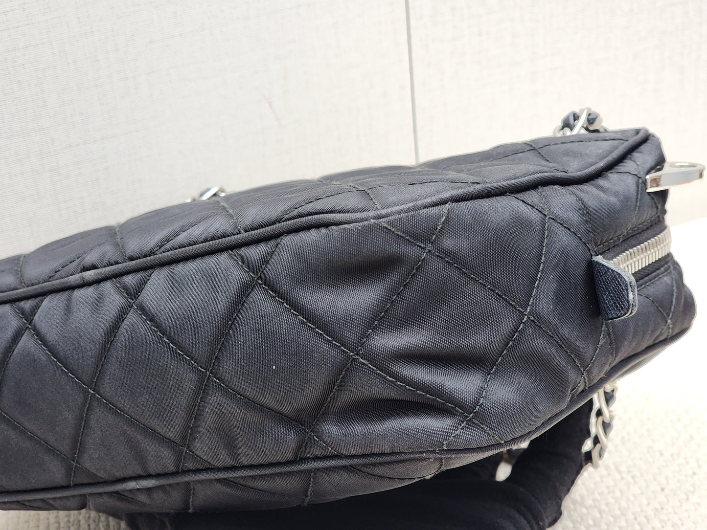Prada Black Quilted Tessuto Nylon Bandoliera Bag