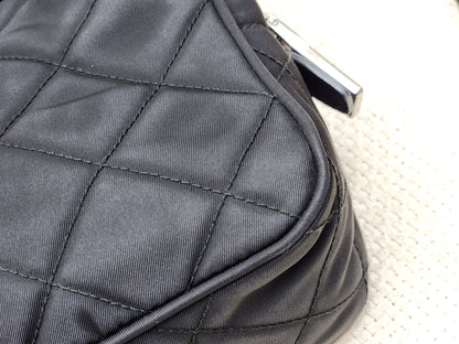 Prada Black Quilted Tessuto Nylon Bandoliera Bag