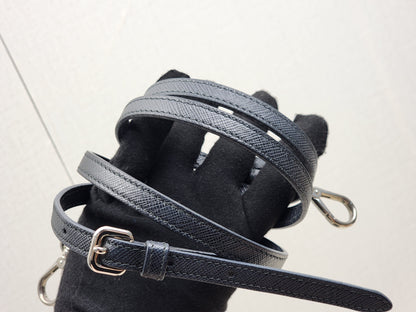 Prada Black Quilted Tessuto Nylon Bandoliera Bag