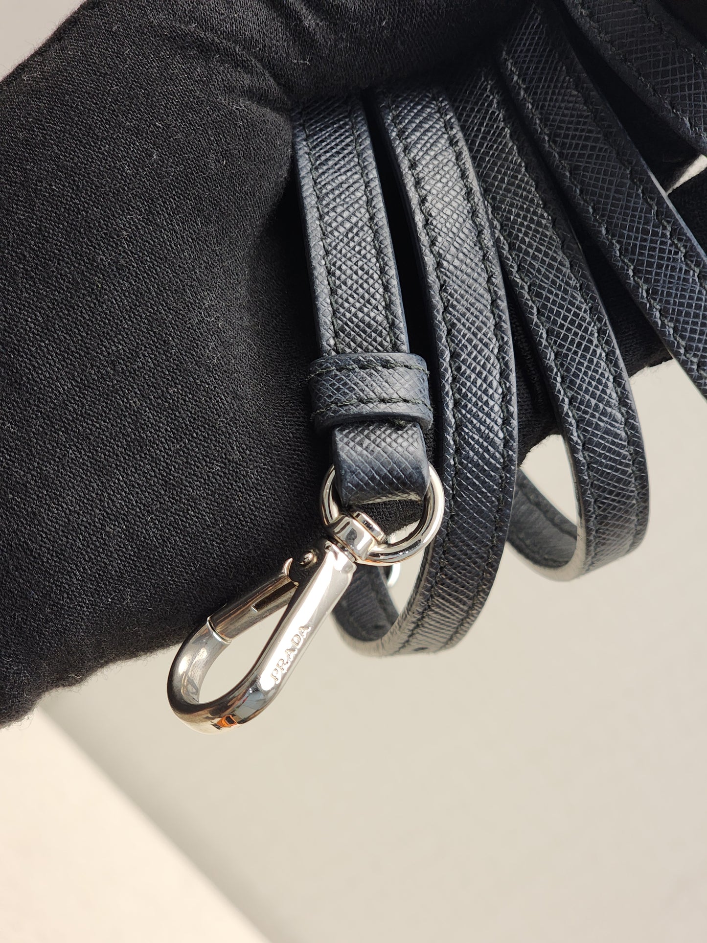 Prada Black Quilted Tessuto Nylon Bandoliera Bag