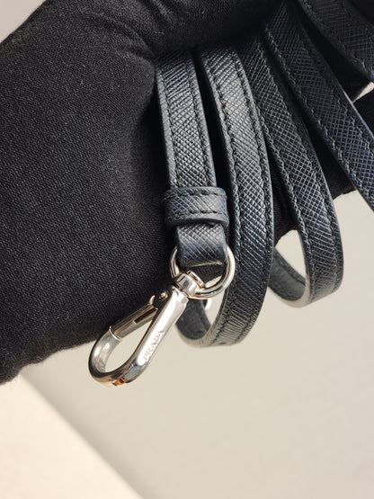Prada Black Quilted Tessuto Nylon Bandoliera Bag