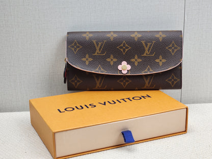 LV Monogram Bloom Flower Emilie Wallet