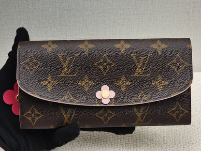 LV Monogram Bloom Flower Emilie Wallet