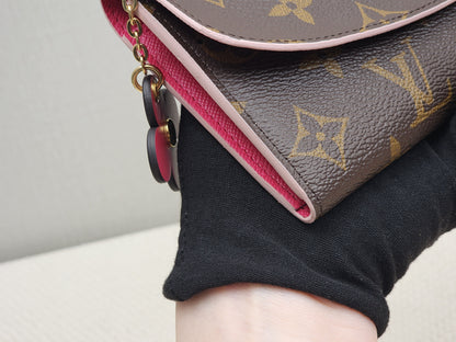 LV Monogram Bloom Flower Emilie Wallet