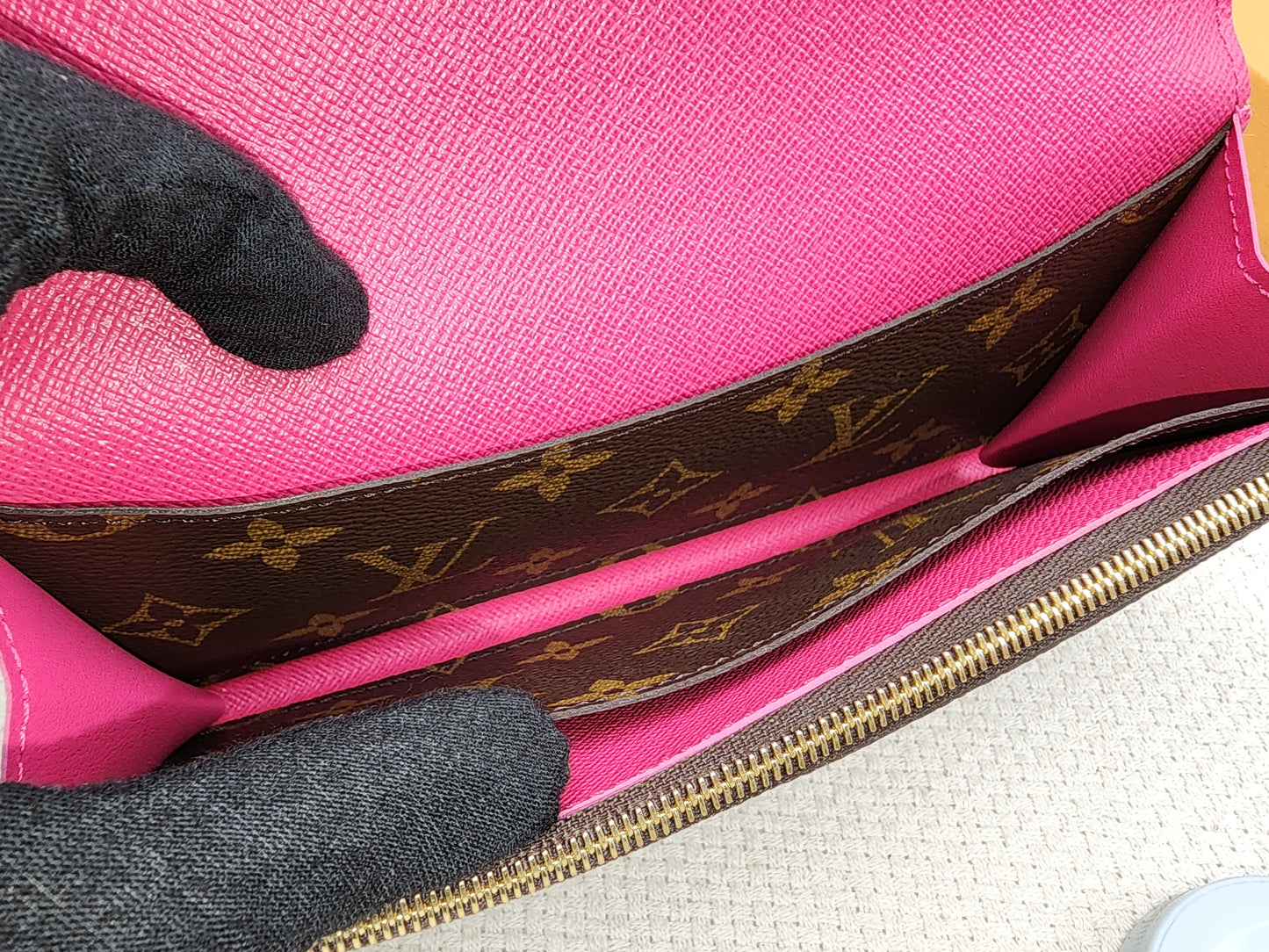 LV Monogram Bloom Flower Emilie Wallet