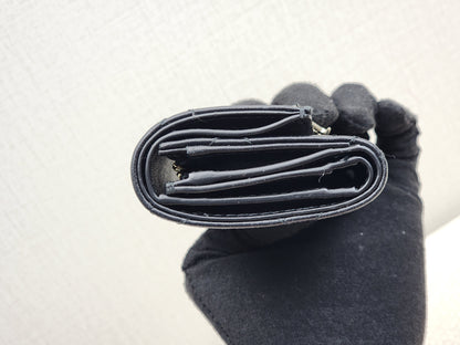 Dior Black Lambskin My Dior Hibiscus Wallet (GHW)