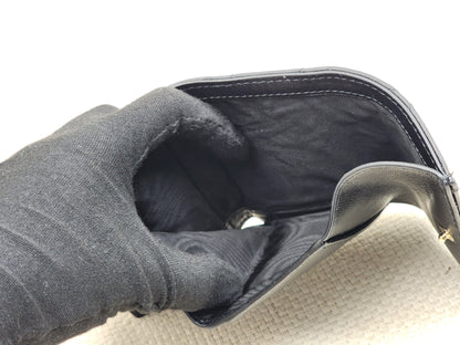 Dior Black Lambskin My Dior Hibiscus Wallet (GHW)