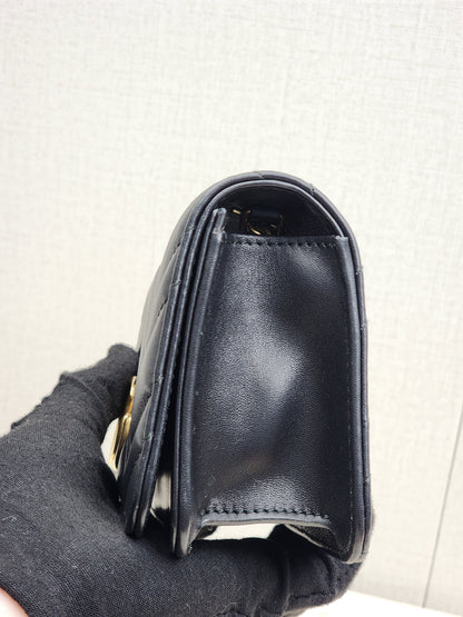 Gucci Black Marmont Mini Chain Wallet