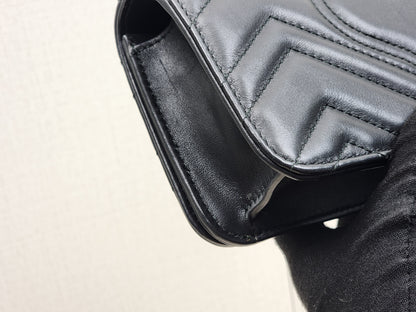 Gucci Black Marmont Mini Chain Wallet