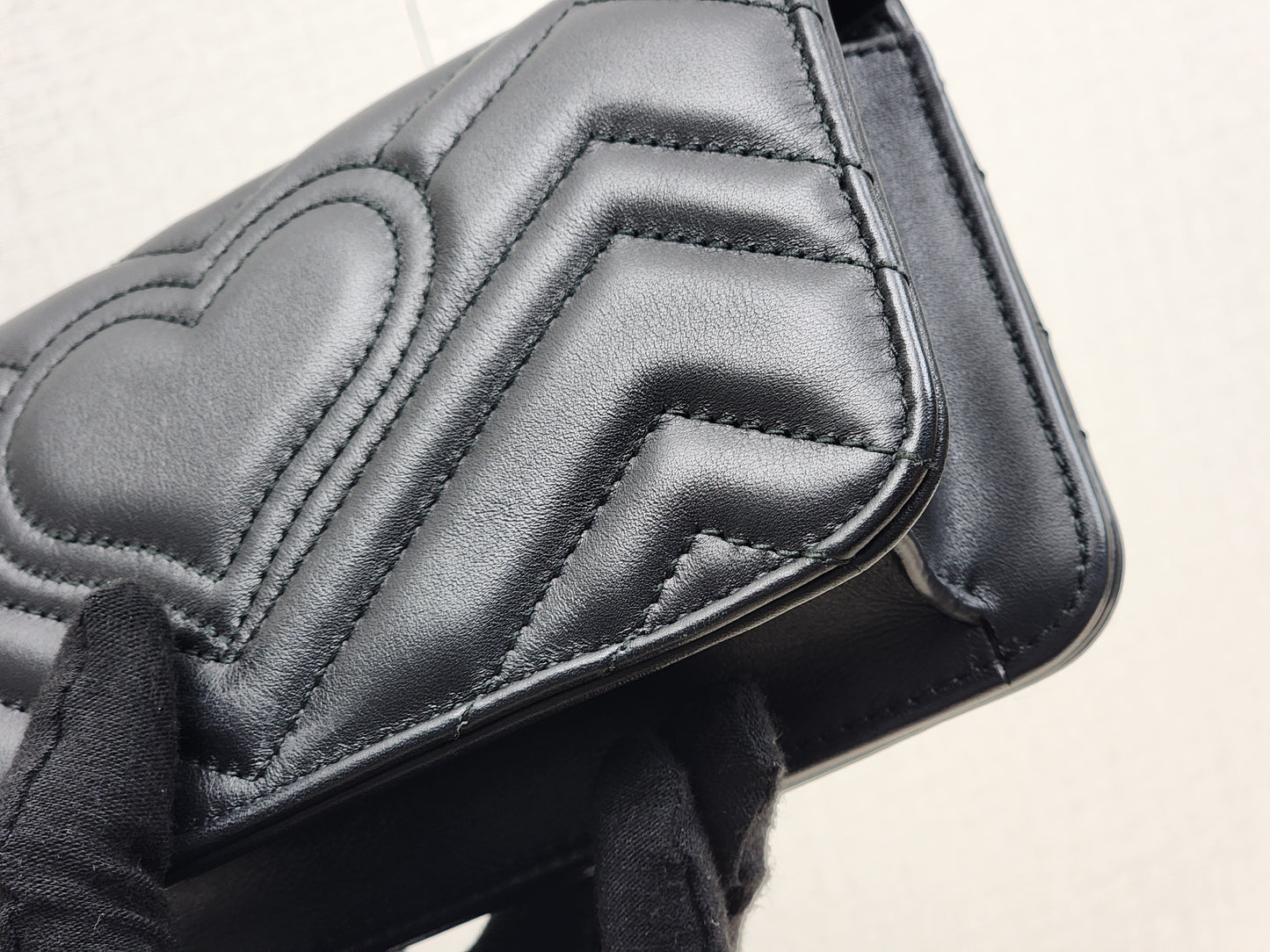 Gucci Black Marmont Mini Chain Wallet