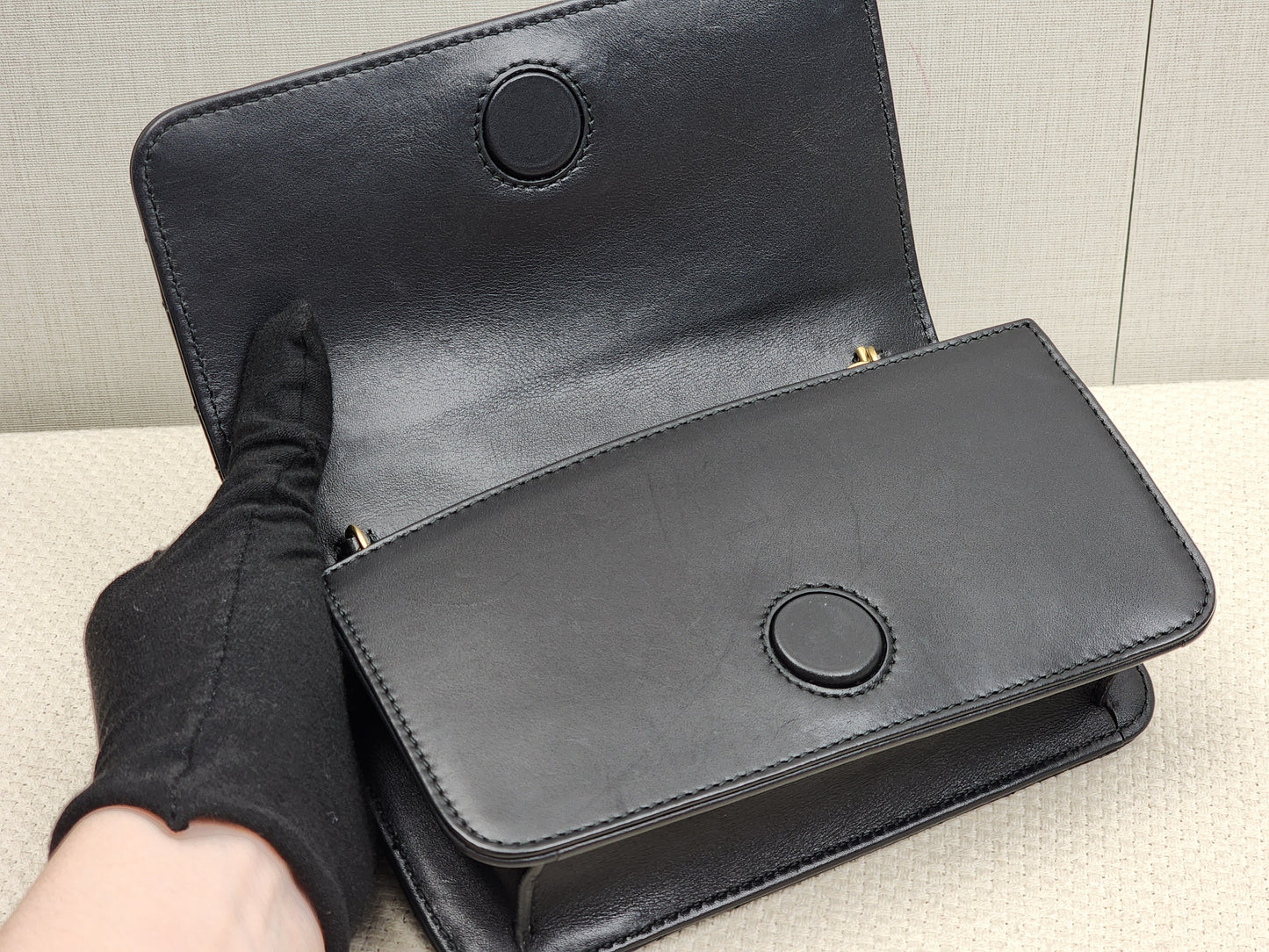 Gucci Black Marmont Mini Chain Wallet