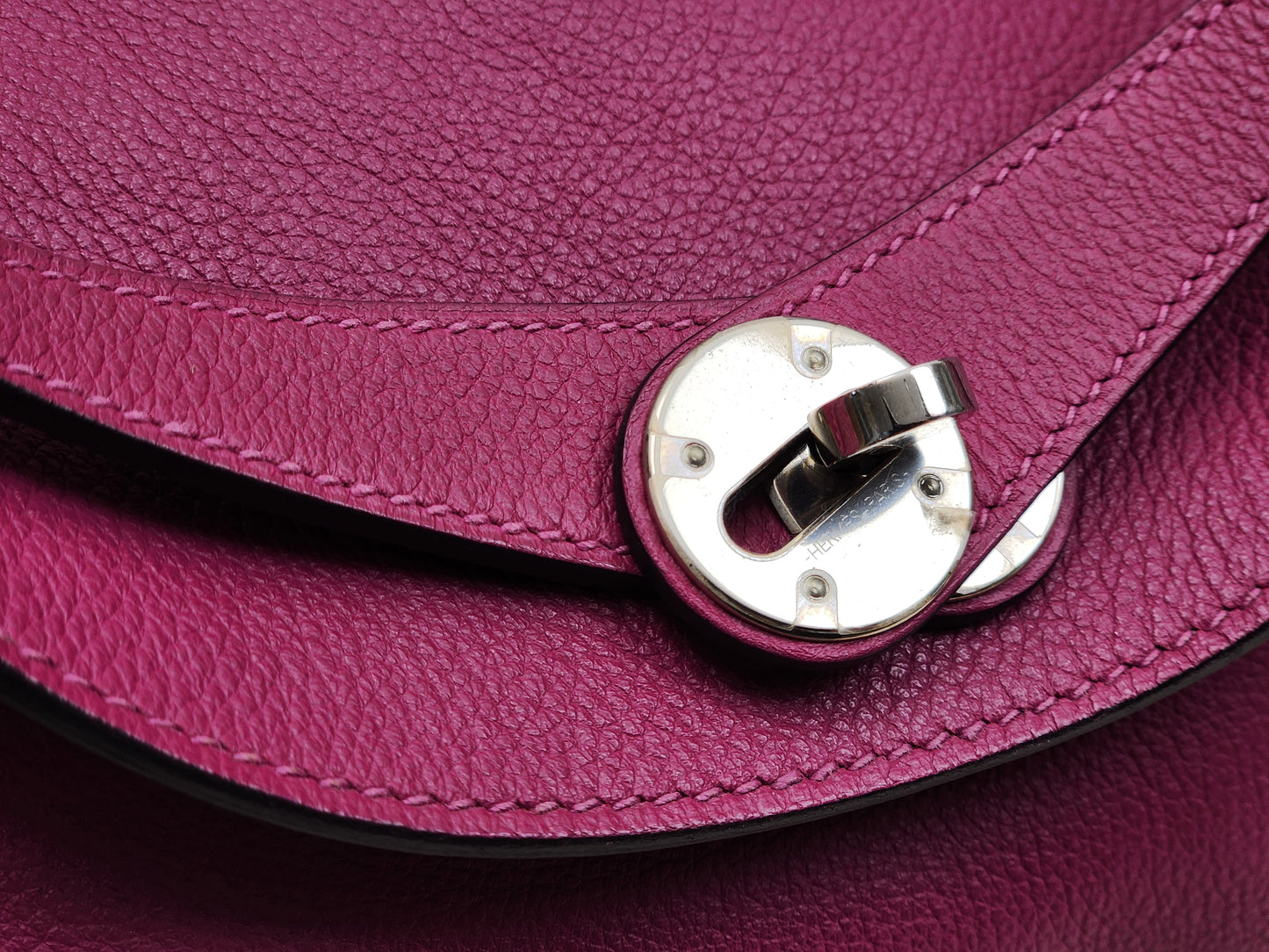 Hermes Rose Pourpre Evercolour Lindy 30 (PHW)