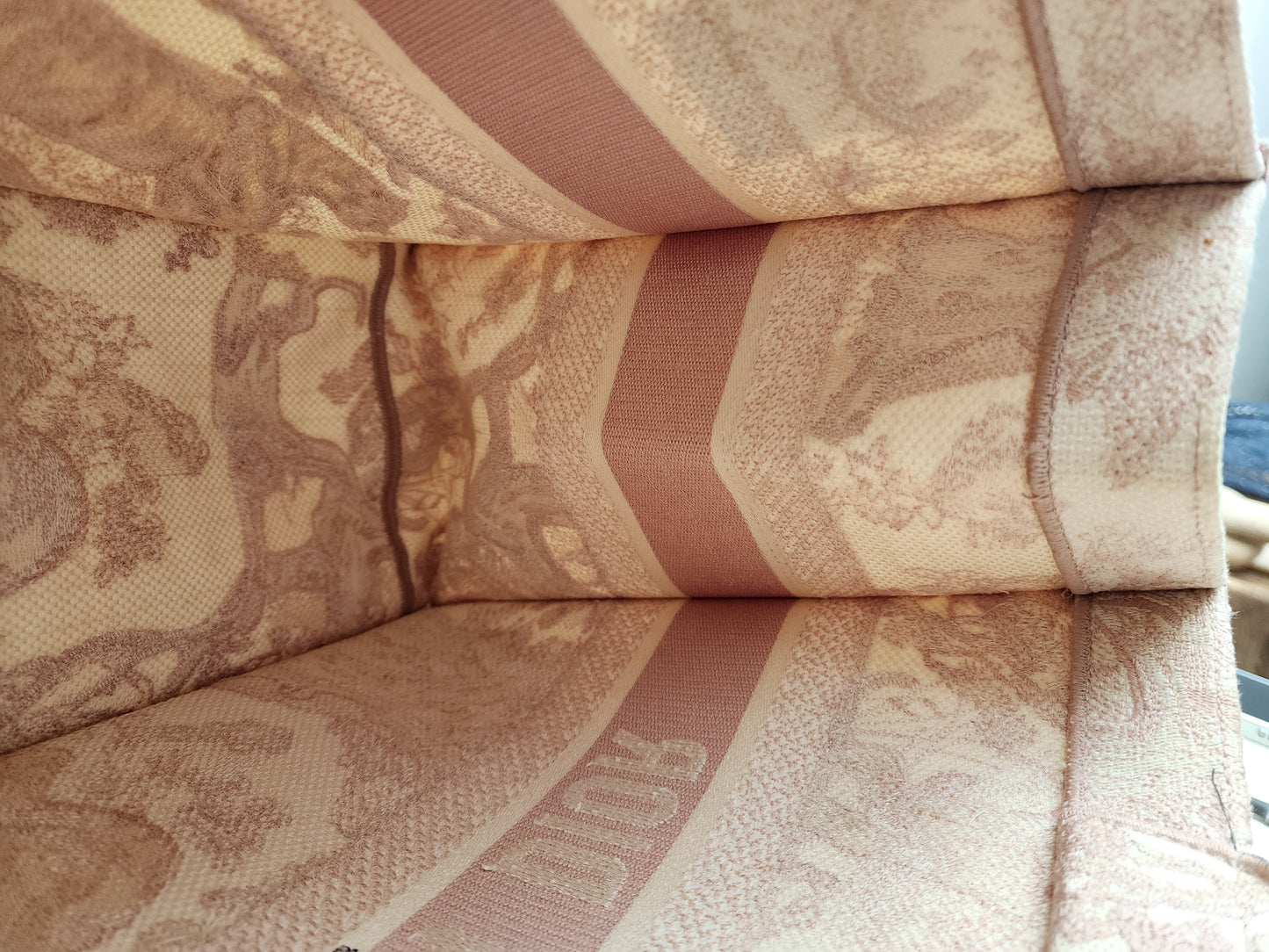 Dior Pink Toile De Jouy Embroidered Medium Book Tote