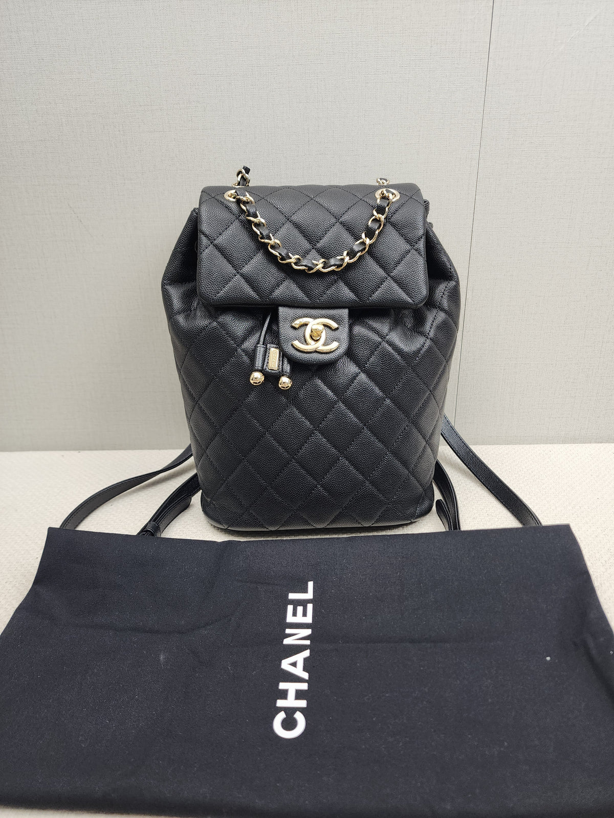 Chanel Black Caviar Urban Spirit Backpack