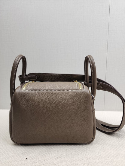 Hermes Etoupe Mini Lindy (GHW)