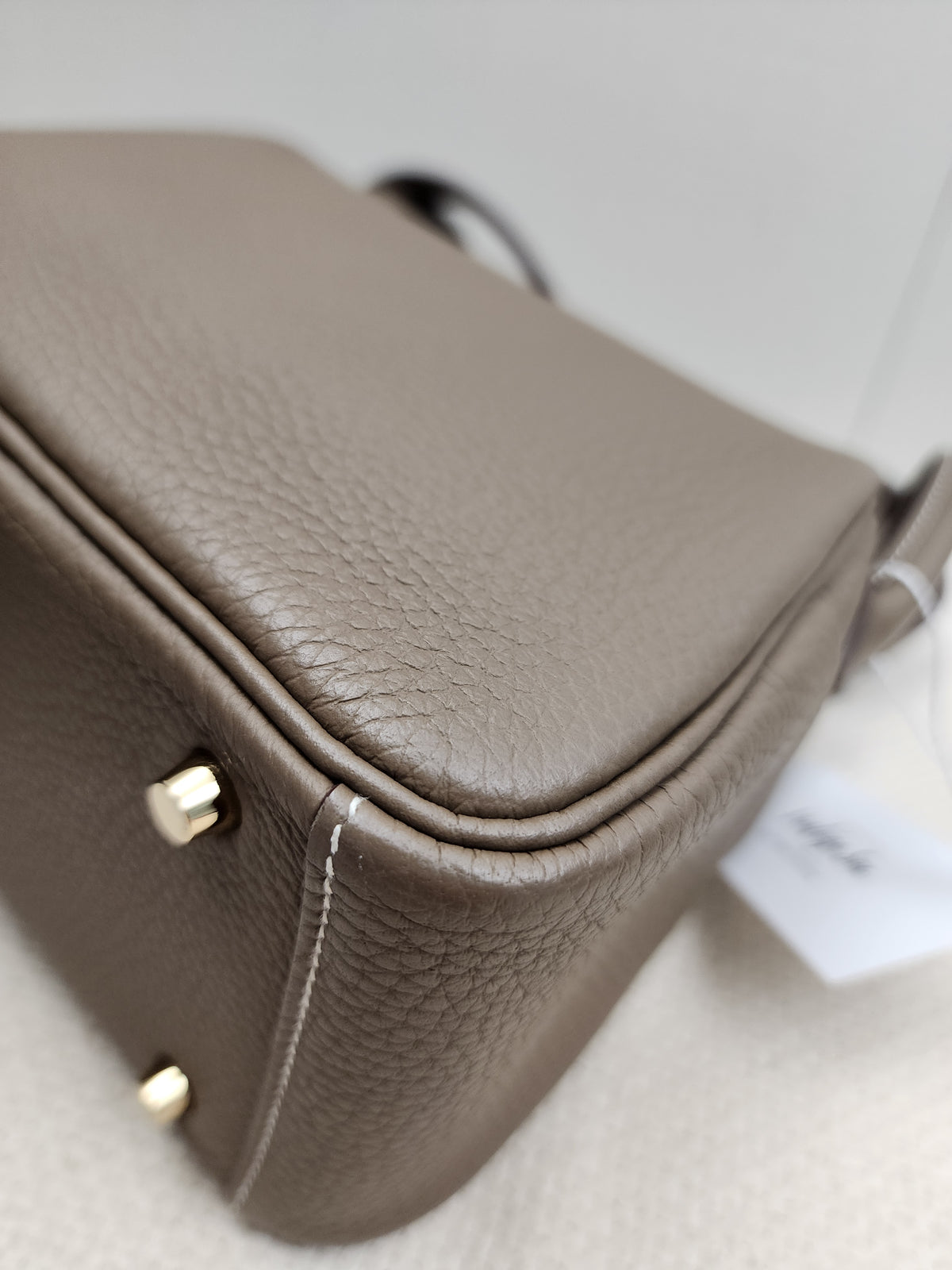 Hermes Etoupe Mini Lindy (GHW)