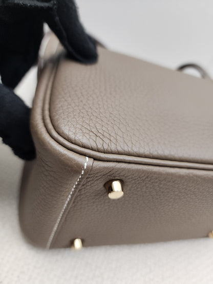 Hermes Etoupe Mini Lindy (GHW)