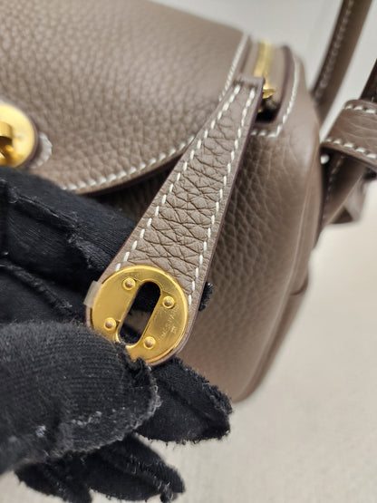 Hermes Etoupe Mini Lindy (GHW)