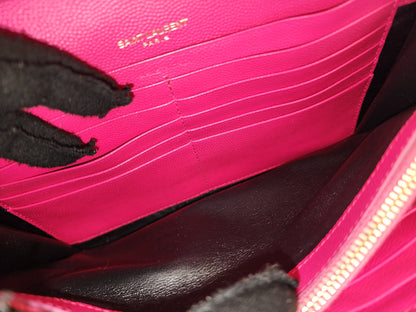 YSL Hot Pink Grain de Poudre Classic Cassandra WOC (GHW)