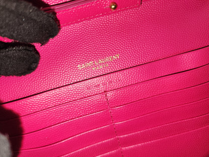 YSL Hot Pink Grain de Poudre Classic Cassandra WOC (GHW)