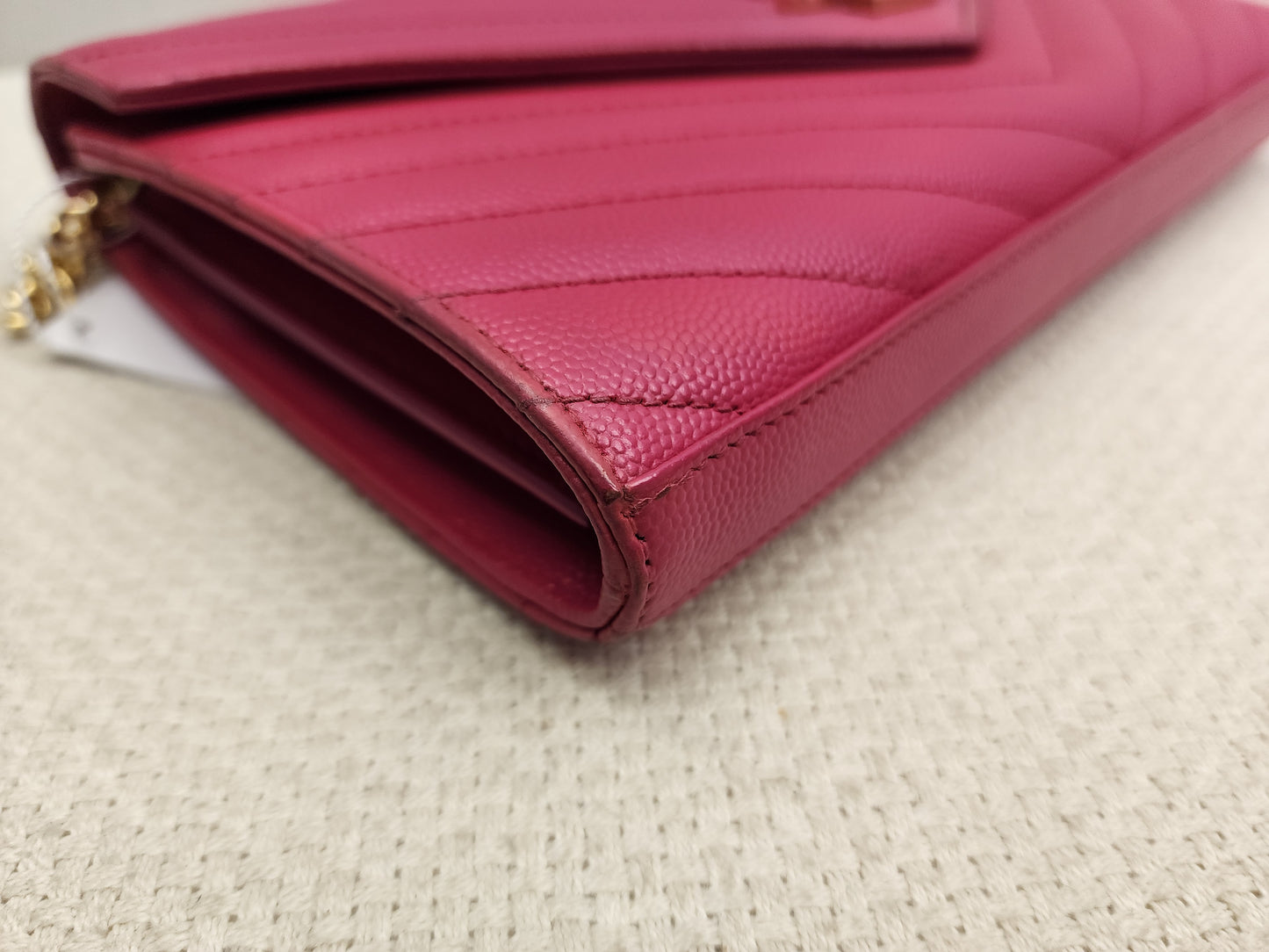 YSL Hot Pink Grain de Poudre Classic Cassandra WOC (GHW)