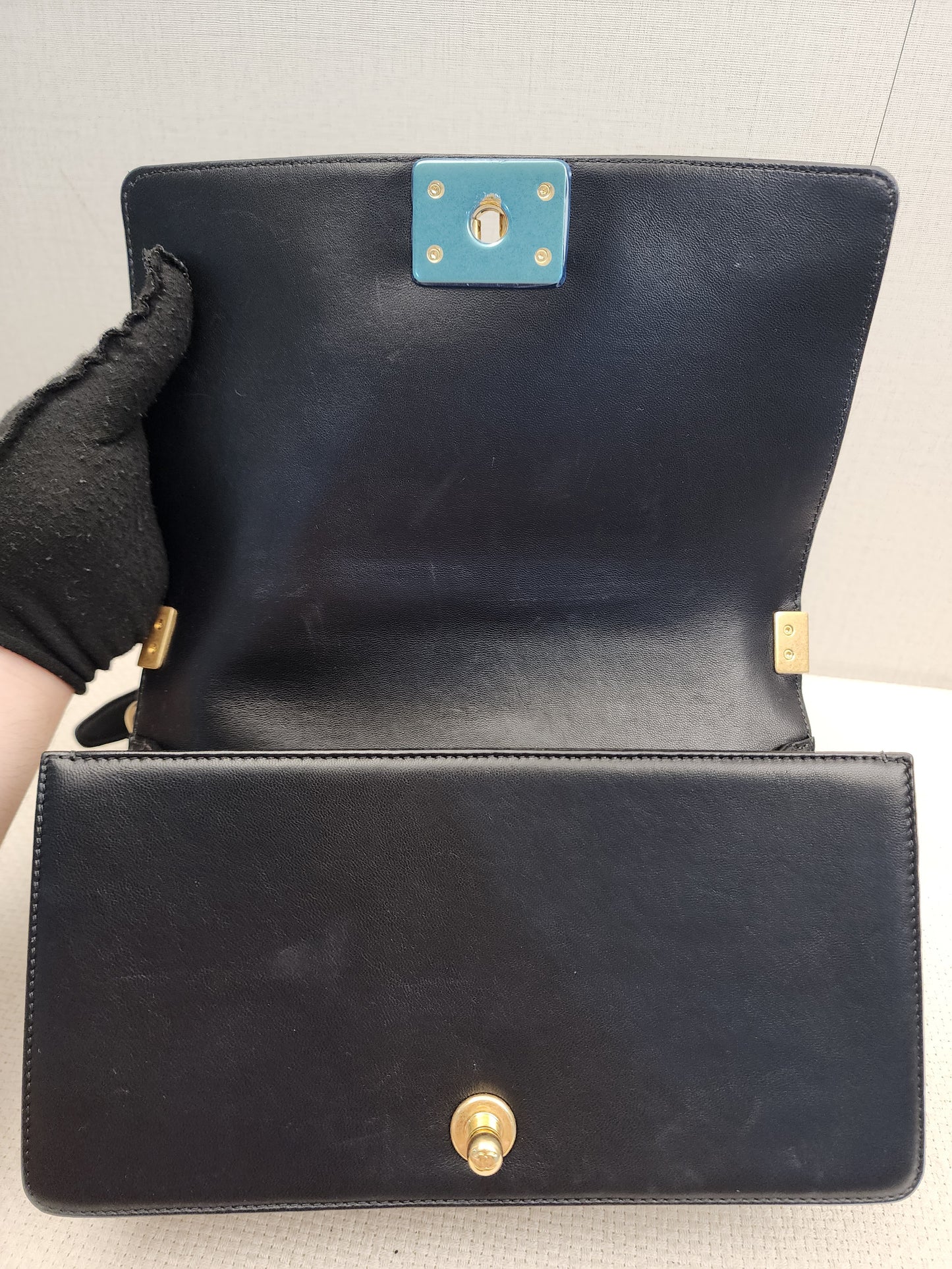 Chanel Black Lambskin Medium Boy Enchained (GHW)
