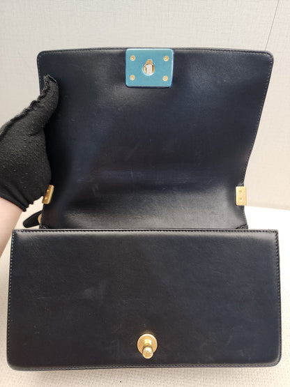Chanel Black Lambskin Medium Boy Enchained (GHW)