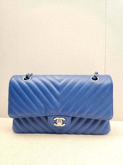 Chanel Royal Blue Caviar Medium CF (SHW)