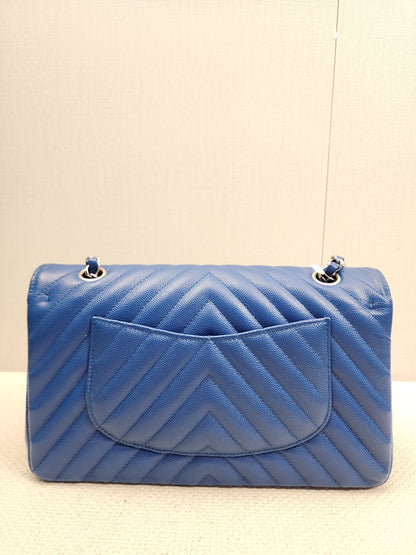 Chanel Royal Blue Caviar Medium CF (SHW)