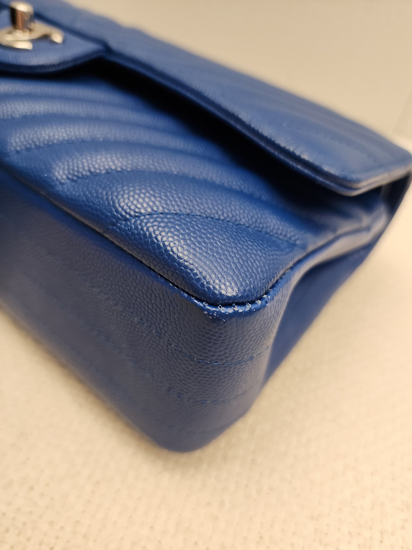 Chanel Royal Blue Caviar Medium CF (SHW)