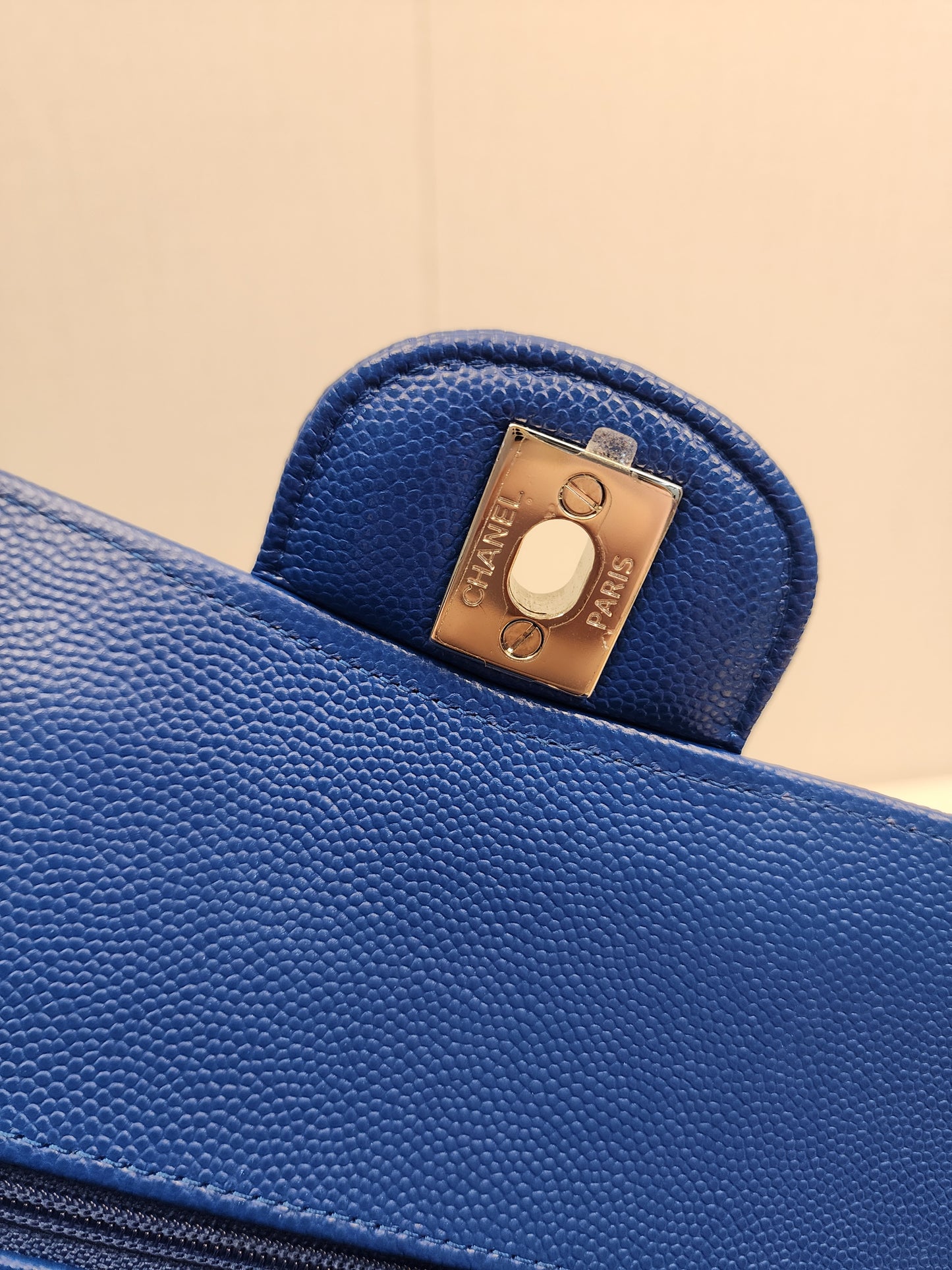 Chanel Royal Blue Caviar Medium CF (SHW)