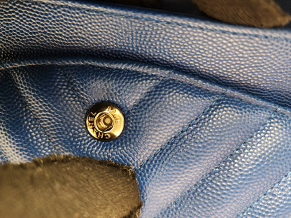 Chanel Royal Blue Caviar Medium CF (SHW)