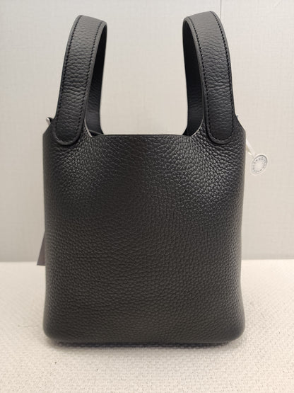 Hermes Noir Picotin 18 (PHW)