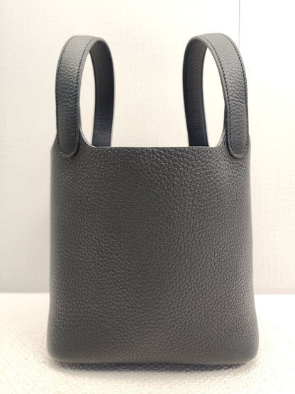 Hermes Noir Picotin 18 (PHW)