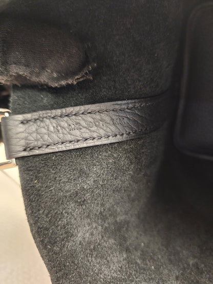 Hermes Noir Picotin 18 (PHW)