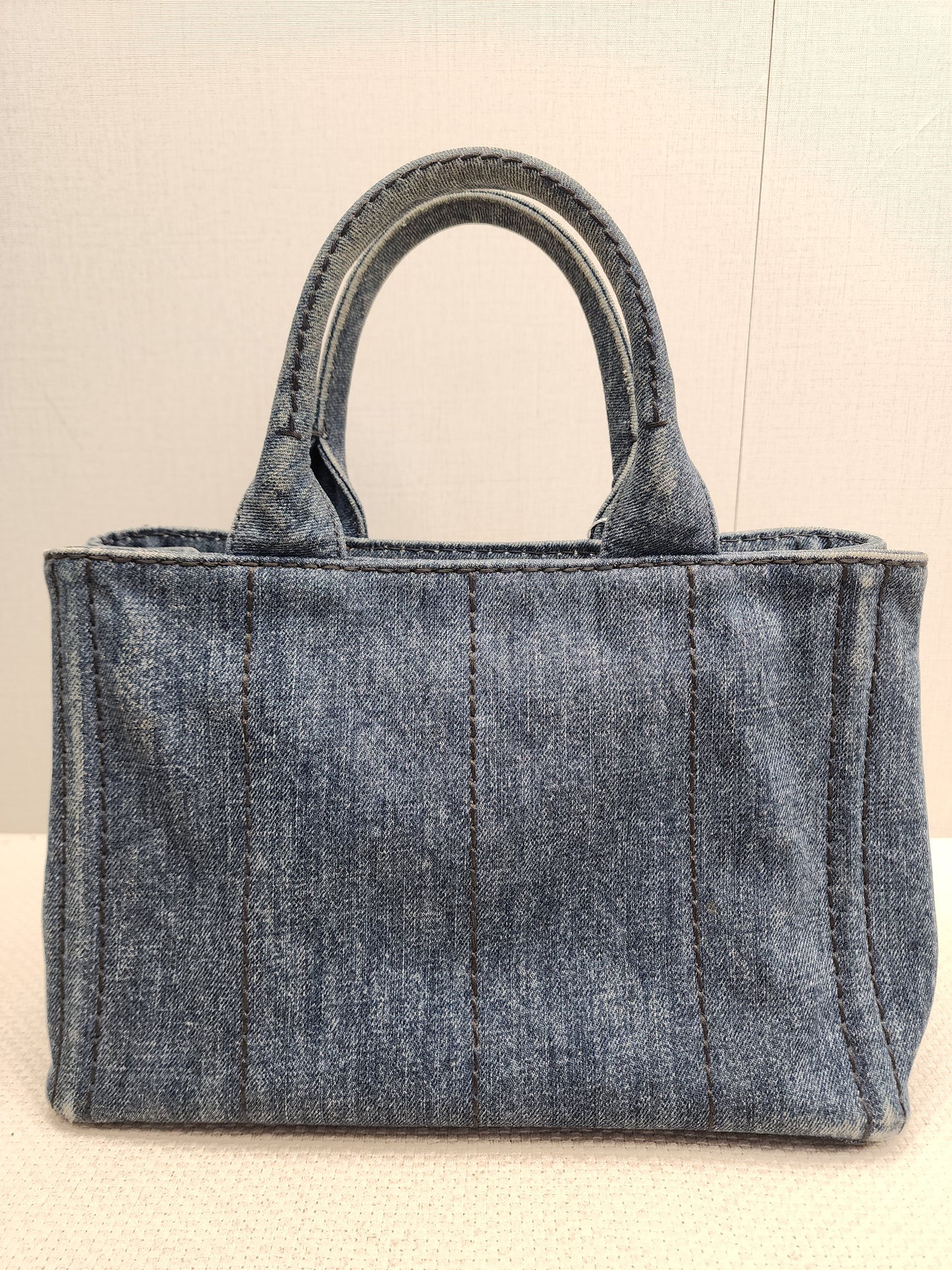 Prada Denim Small Canapa Tote