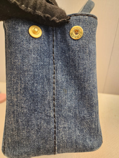 Prada Denim Small Canapa Tote