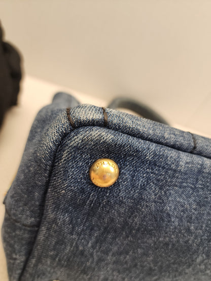 Prada Denim Small Canapa Tote