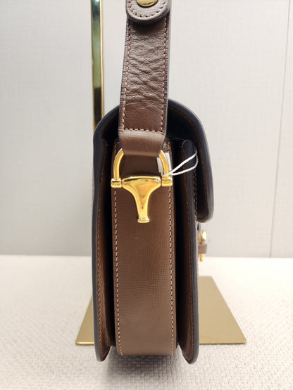 Gucci Brown Horsebit 1955 Medium Shoulder Bag