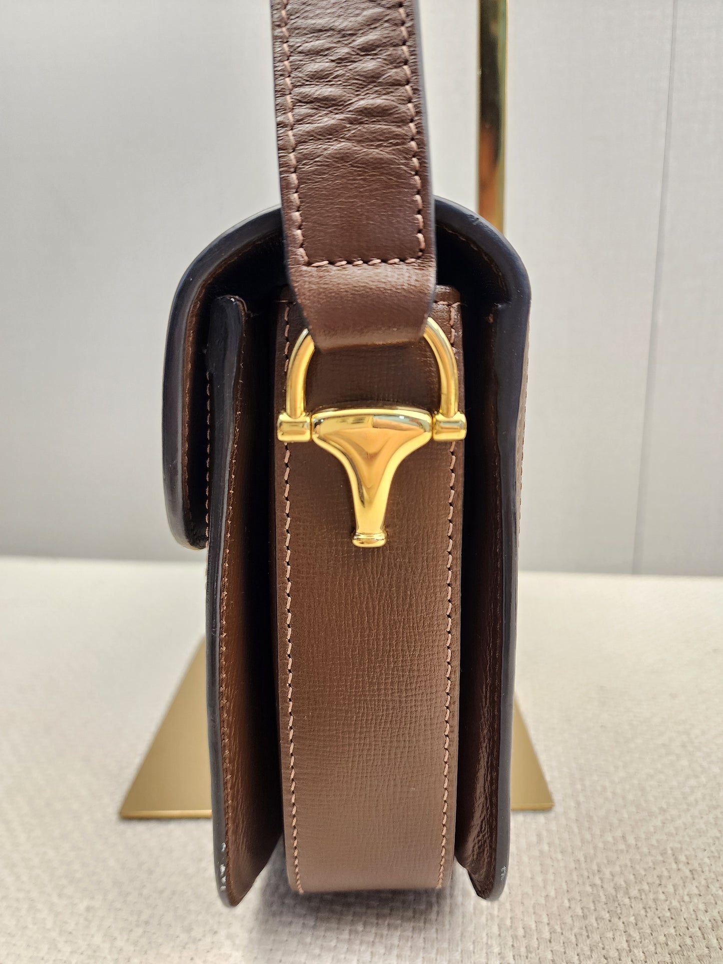 Gucci Brown Horsebit 1955 Medium Shoulder Bag