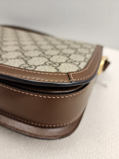 Gucci Brown Horsebit 1955 Medium Shoulder Bag
