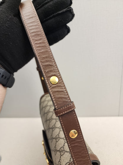 Gucci Brown Horsebit 1955 Medium Shoulder Bag