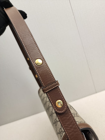 Gucci Brown Horsebit 1955 Medium Shoulder Bag