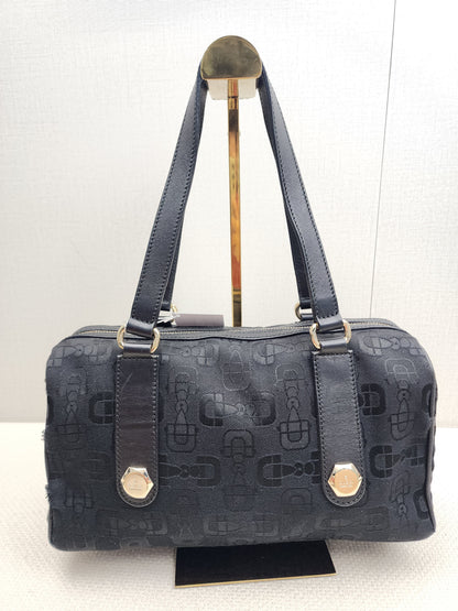 Gucci Black Canvas Channy Horsebit Boston