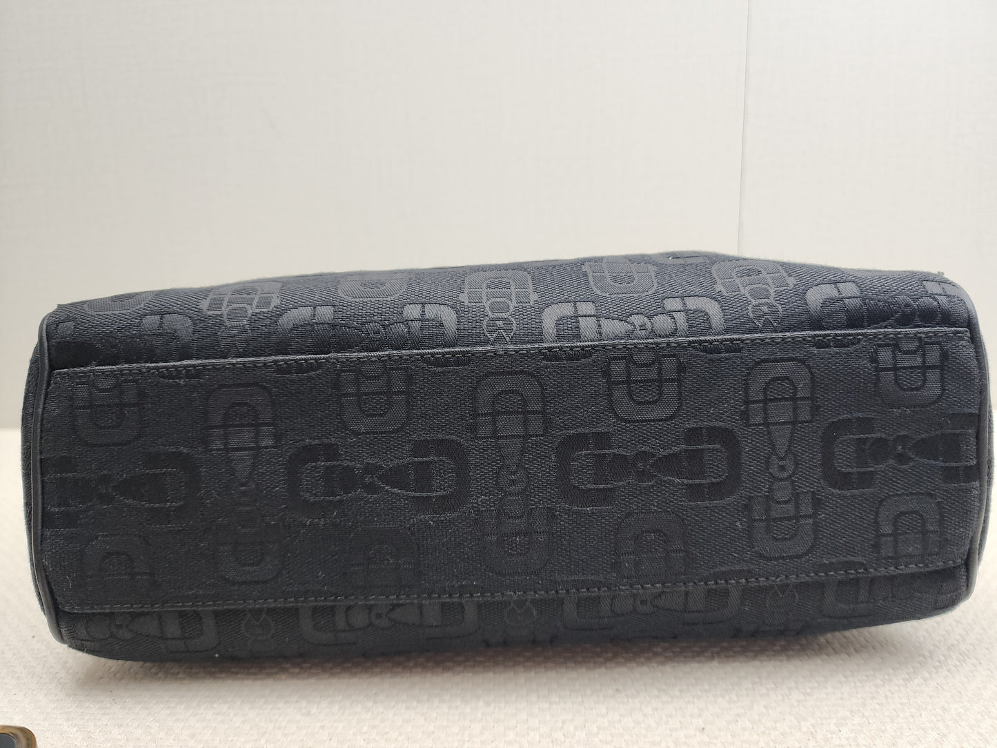 Gucci Black Canvas Channy Horsebit Boston