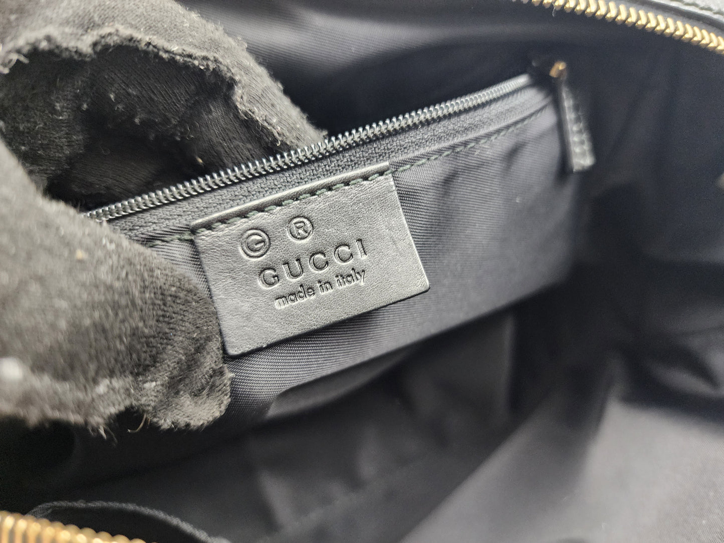 Gucci Black Canvas Channy Horsebit Boston