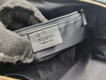Gucci Black Canvas Channy Horsebit Boston